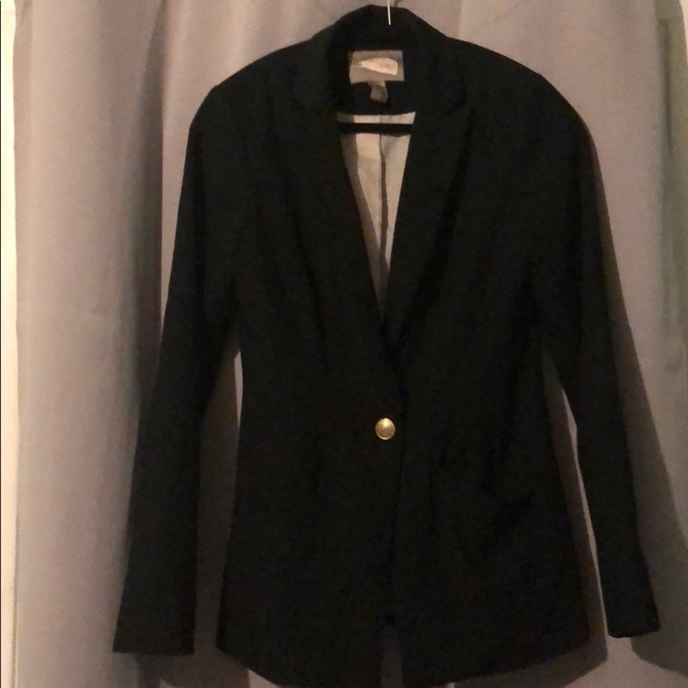 Black basic blazer